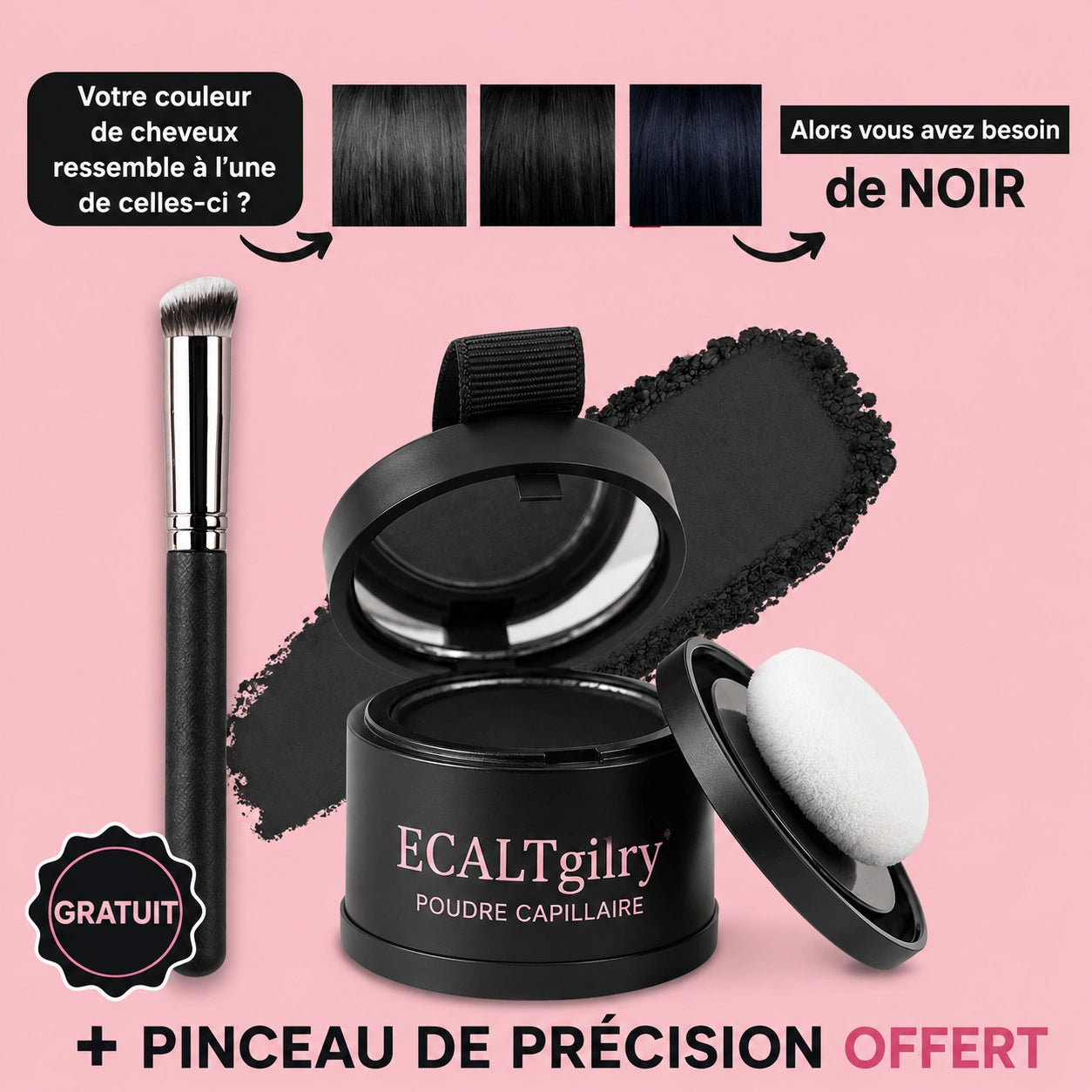 Poudre Capillaire Couvre-Racines & Zones Clairsemées — ECLATgirly