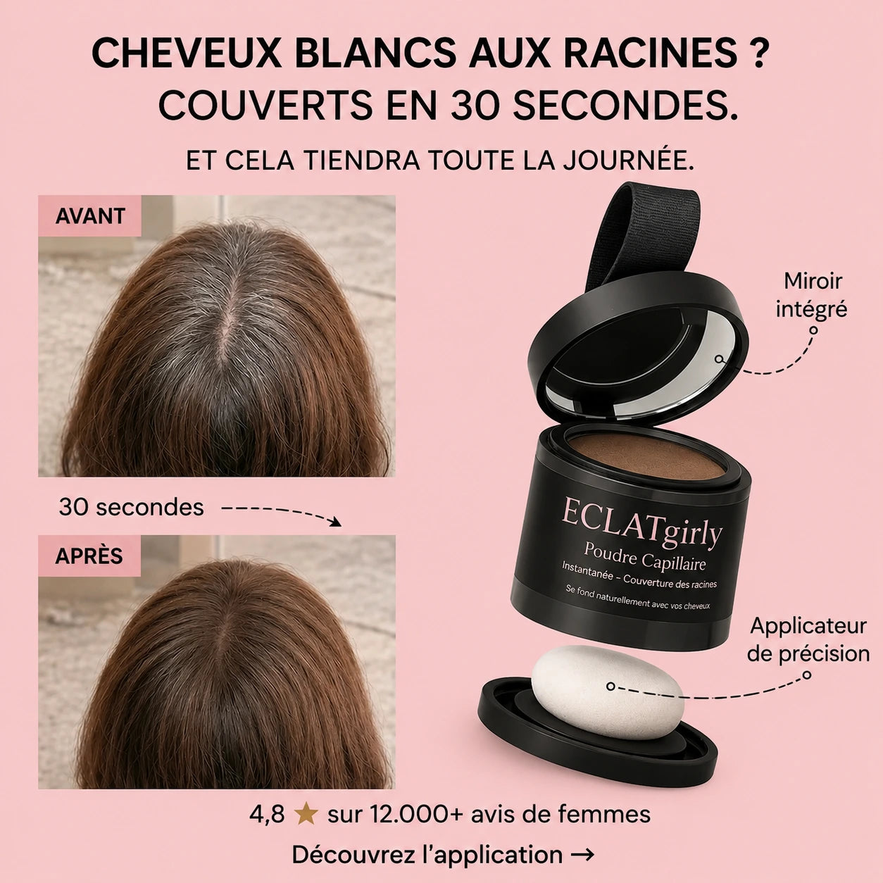 Poudre Capillaire Couvre-Racines & Zones Clairsemées — ECLATgirly