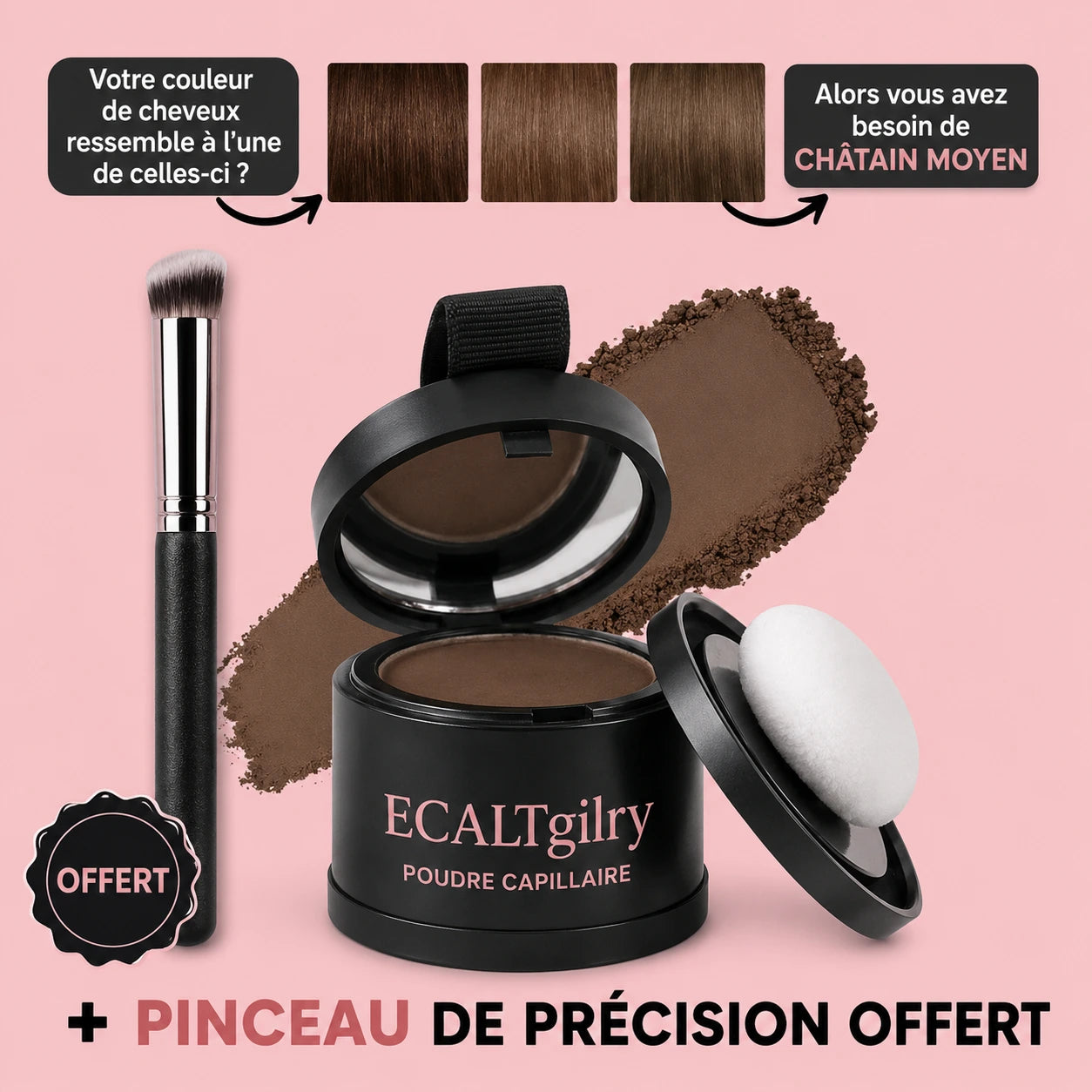 Poudre Capillaire Couvre-Racines & Zones Clairsemées — ECLATgirly
