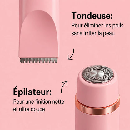 Tondeuse électrique féminine 2 en 1 (bikini + corps)