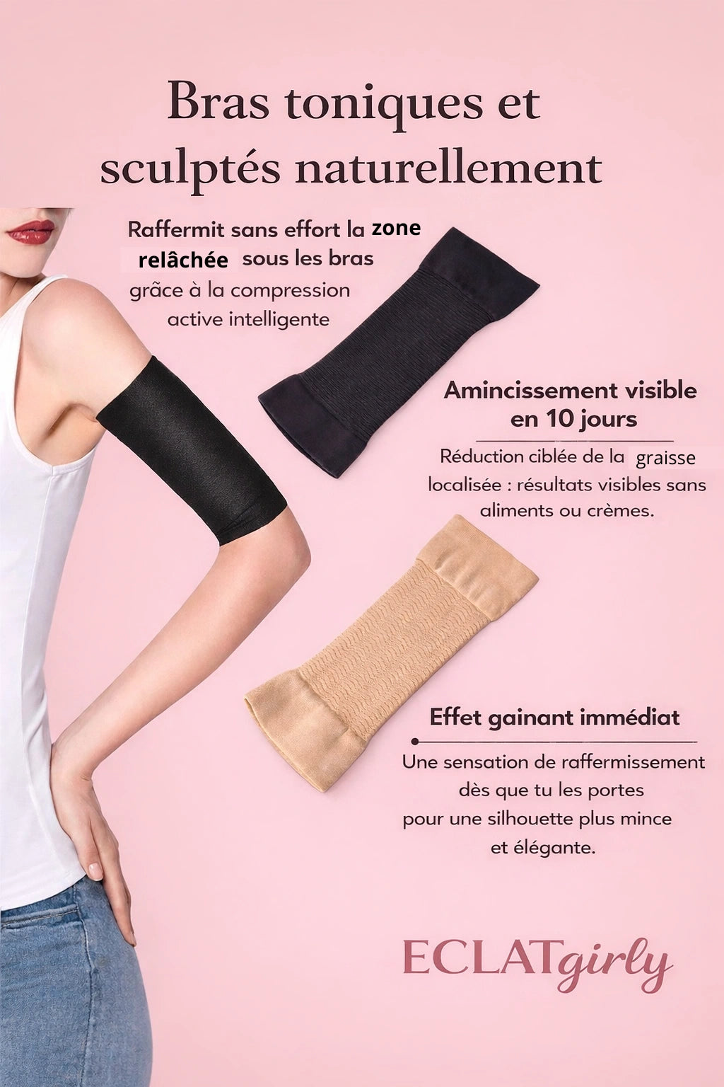 Manches sculptantes 3D ECLATgirly - Dites adieu aux bras flasques